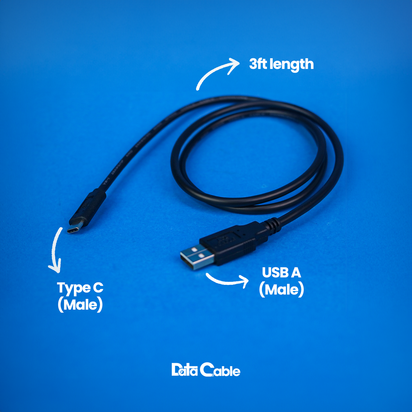 USB A MALE TO TYPE C MALE