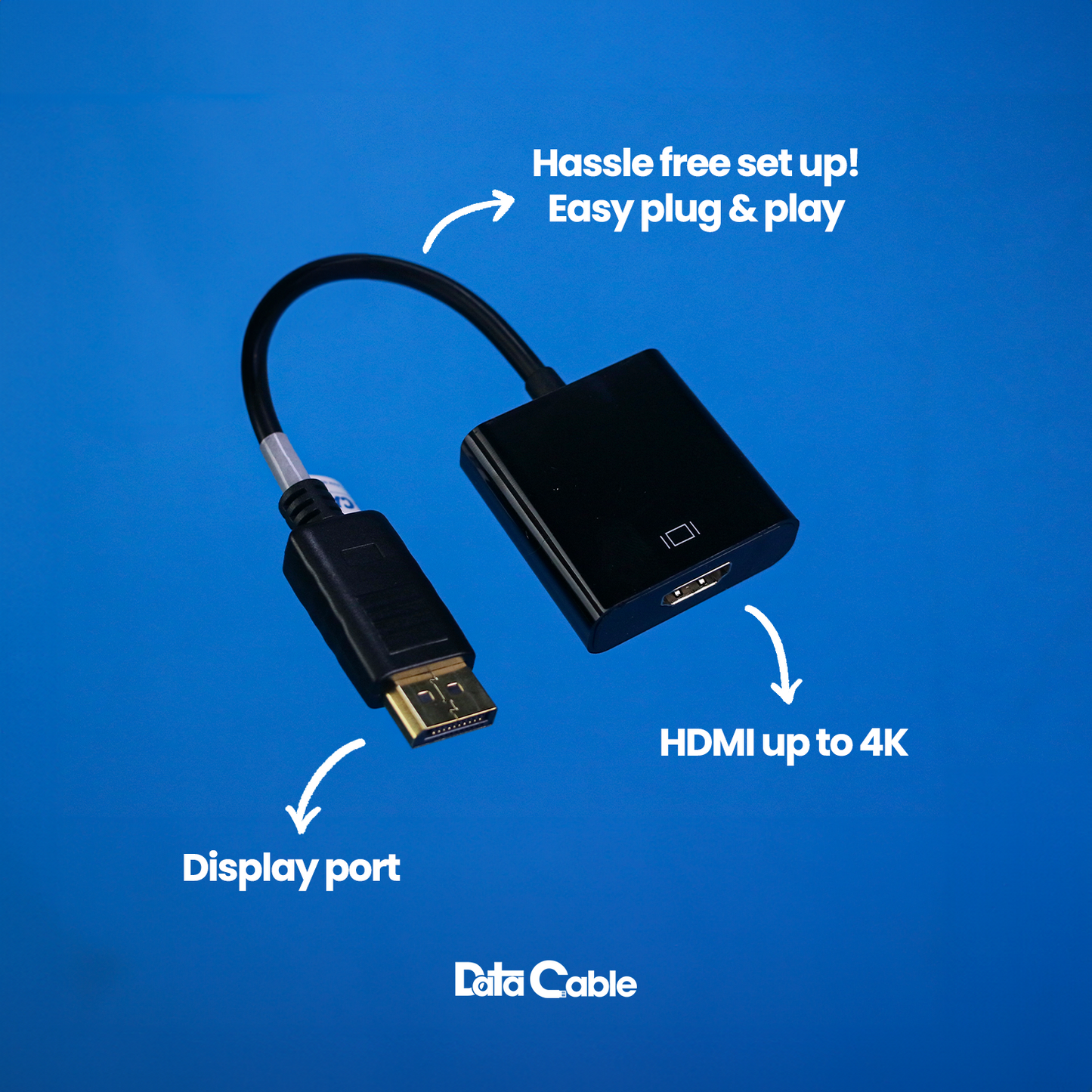 DATA CABLE - Display Port (M) to HDMI (F) Adapter