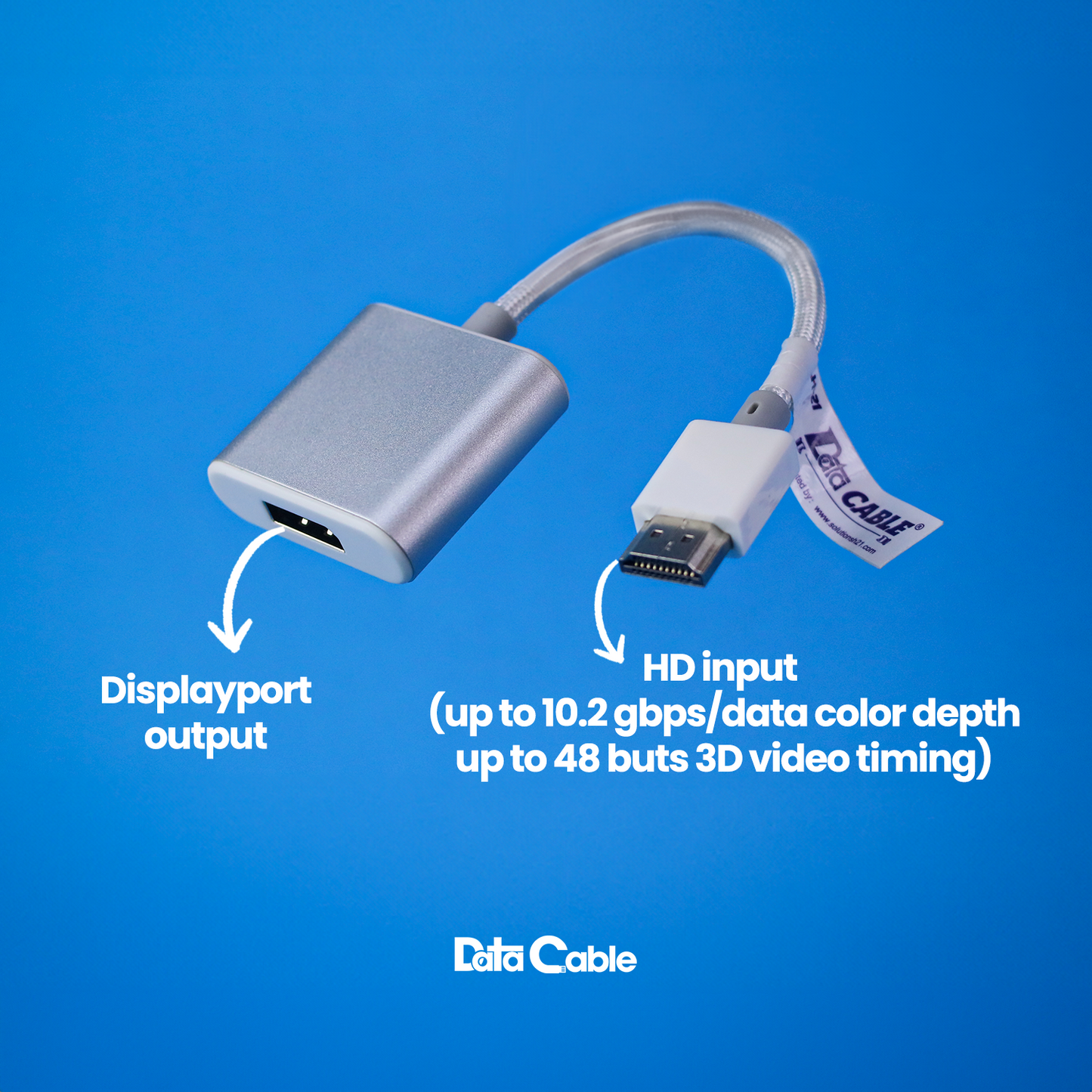 HDMI (M) TO DP (F) Adapter with Power Cable