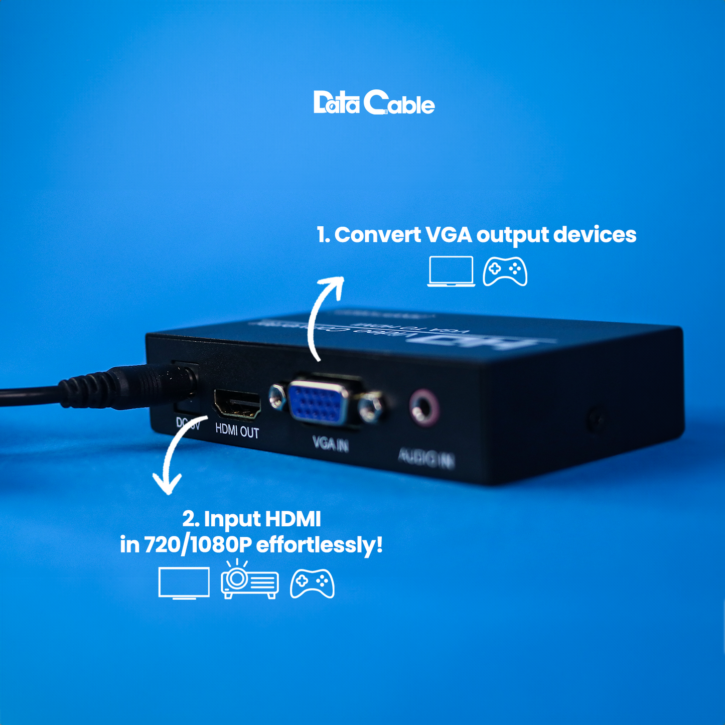 HD Video Converter VGA to HDMI w/ power