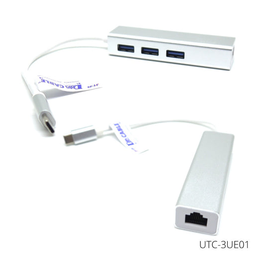 Type C to 3X USB 3.0 + Gigabit Adapter