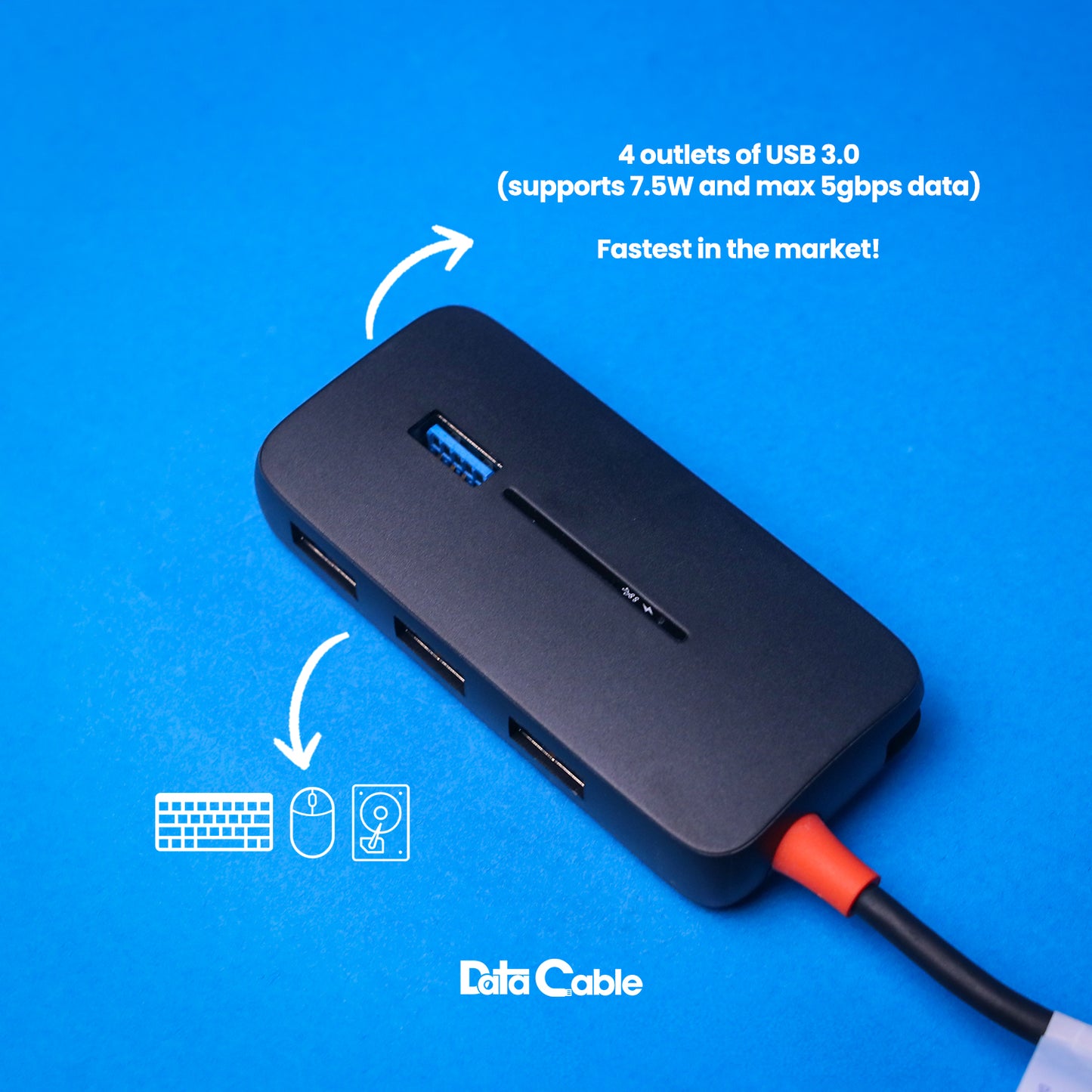 USB C to USB 3.0 4 port Hub